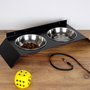 Hanah Home Pet018 Comedero para mascotas de metal negro 50 cm